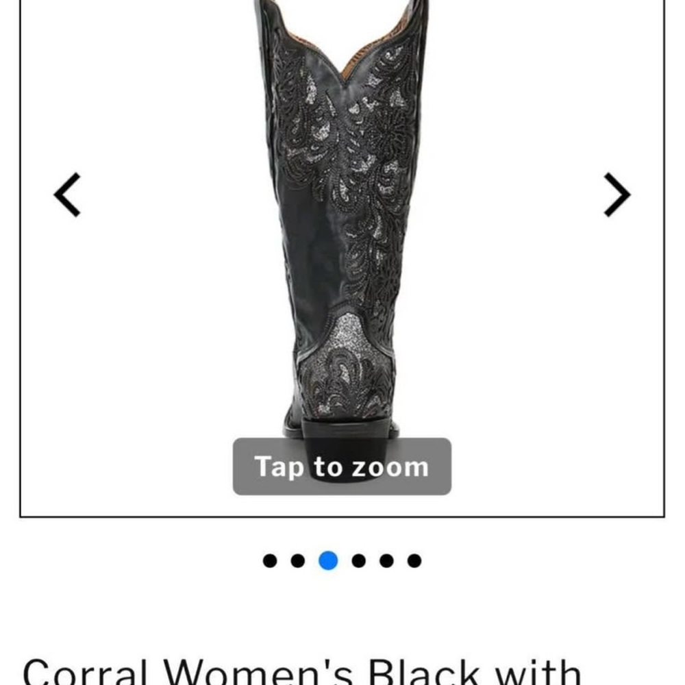 Corral Women's Black Embroidered Heeled Boots - Picture 3 of 9